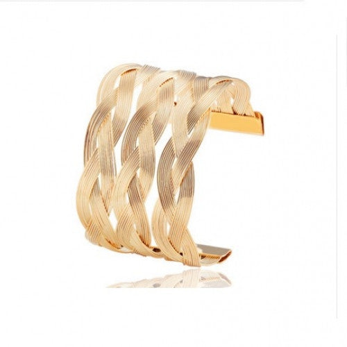 Wide Cross Gold Bangles Bracelets