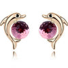 High-Grade Crystal Dolphin Earrings