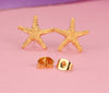 Elegant Gold Plated Starfish Stud Earrings