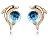 High-Grade Crystal Dolphin Earrings