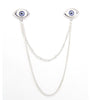 Metal Eyes Shape Collar Chain Pins