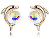 High-Grade Crystal Dolphin Earrings